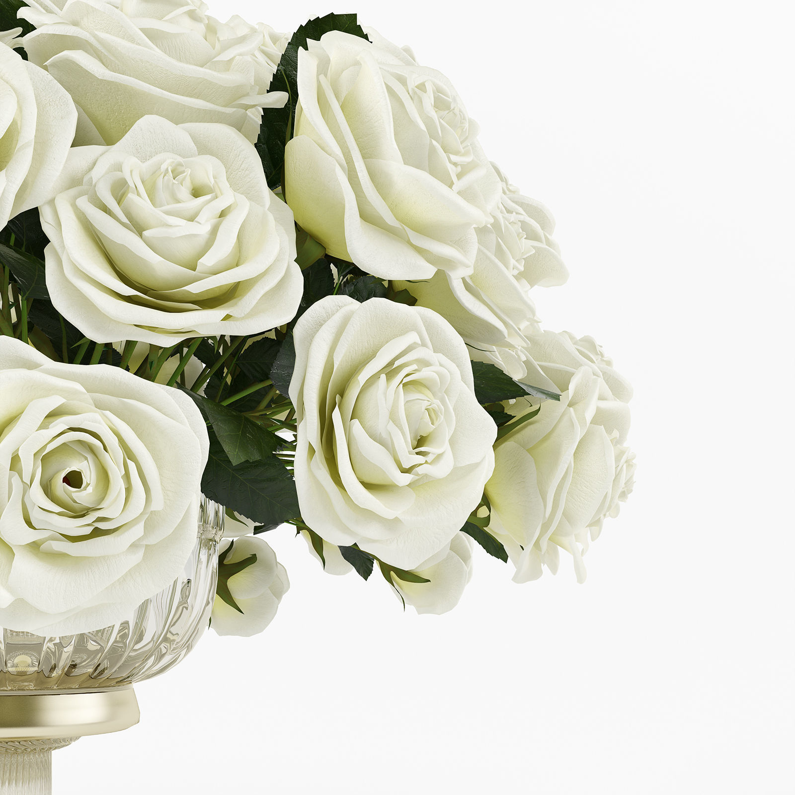 Roses in a vase 3D model_5