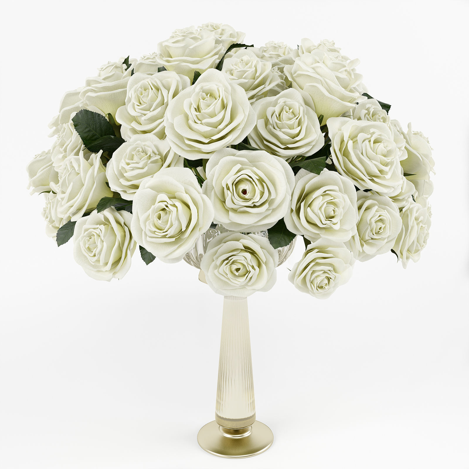 Roses in a vase 3D model_4