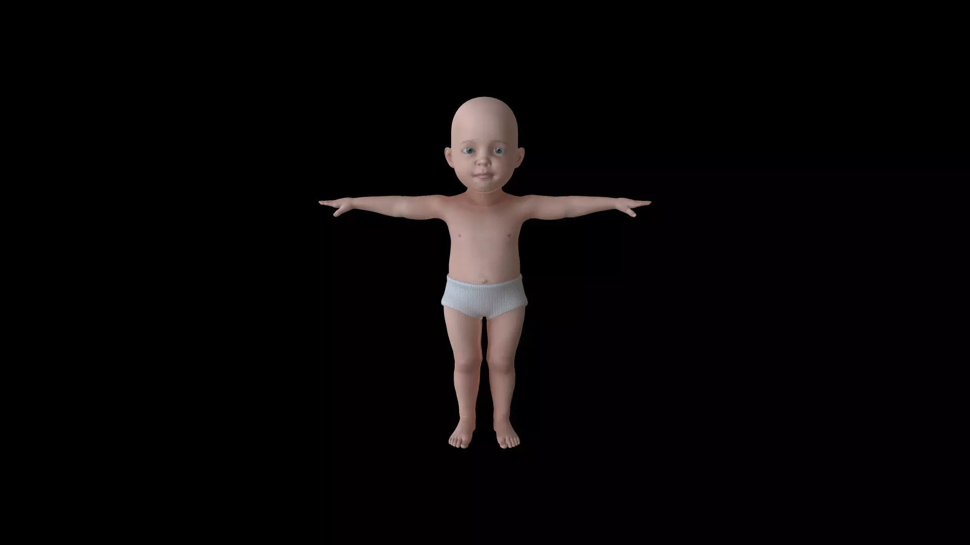 BABY01 Rigged Baby 3D model