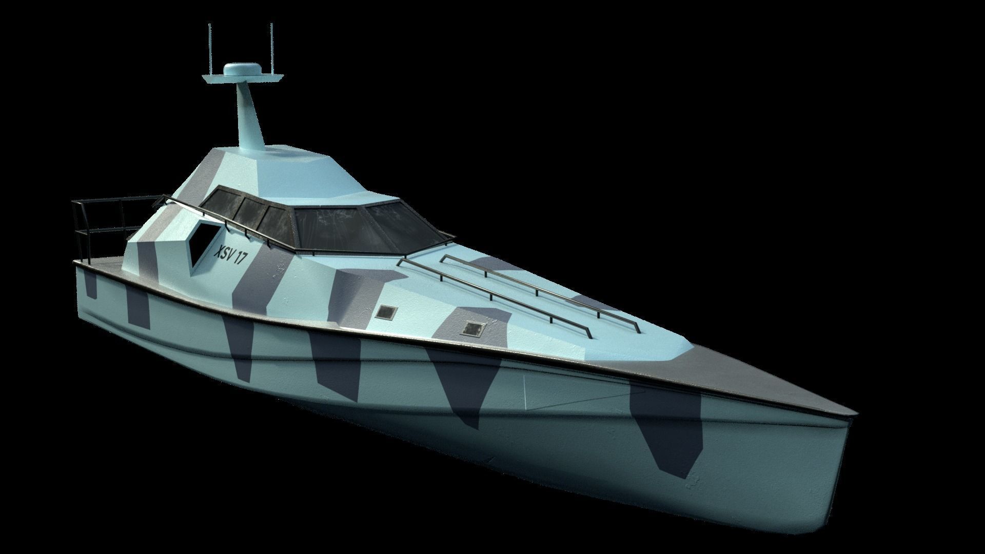 Barracuda XSV-17 Low-poly 3D model_1
