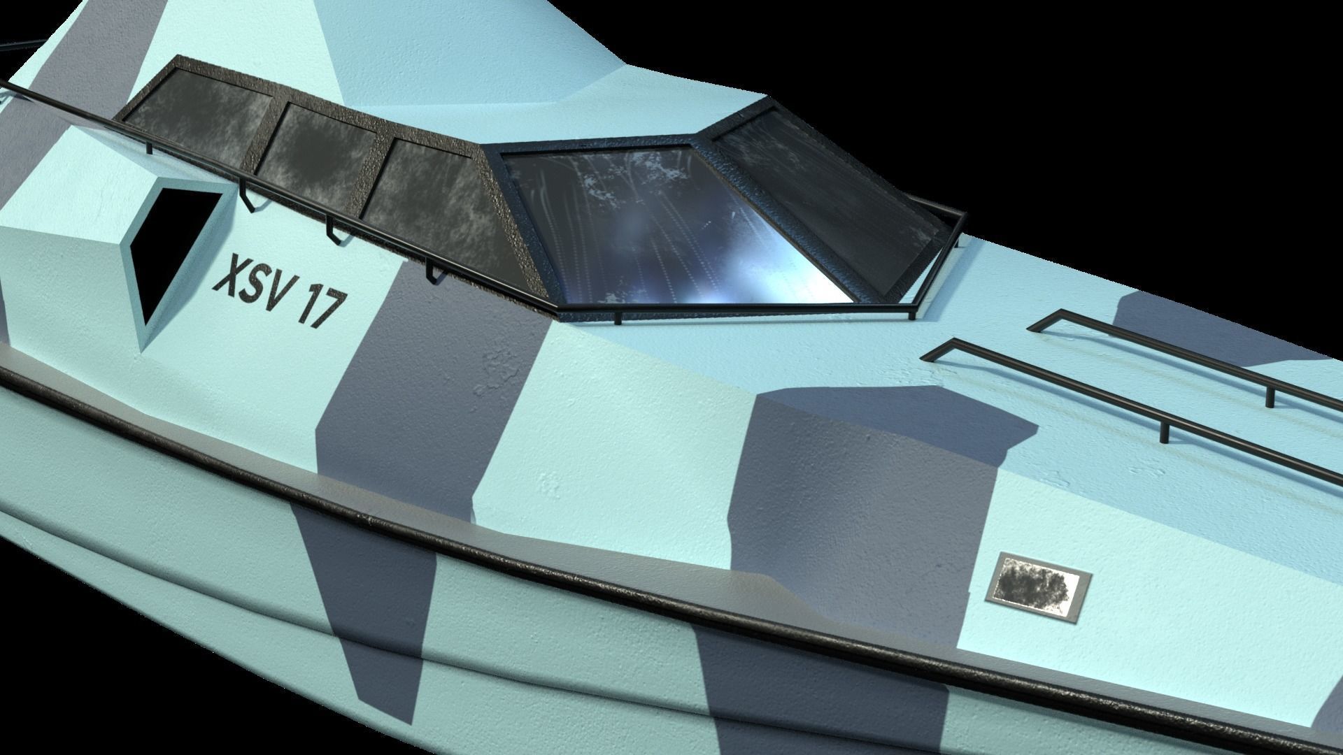 Barracuda XSV-17 Low-poly 3D model_7