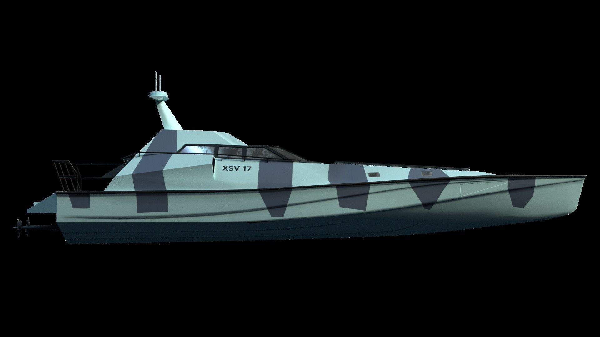 Barracuda XSV-17 Low-poly 3D model_5