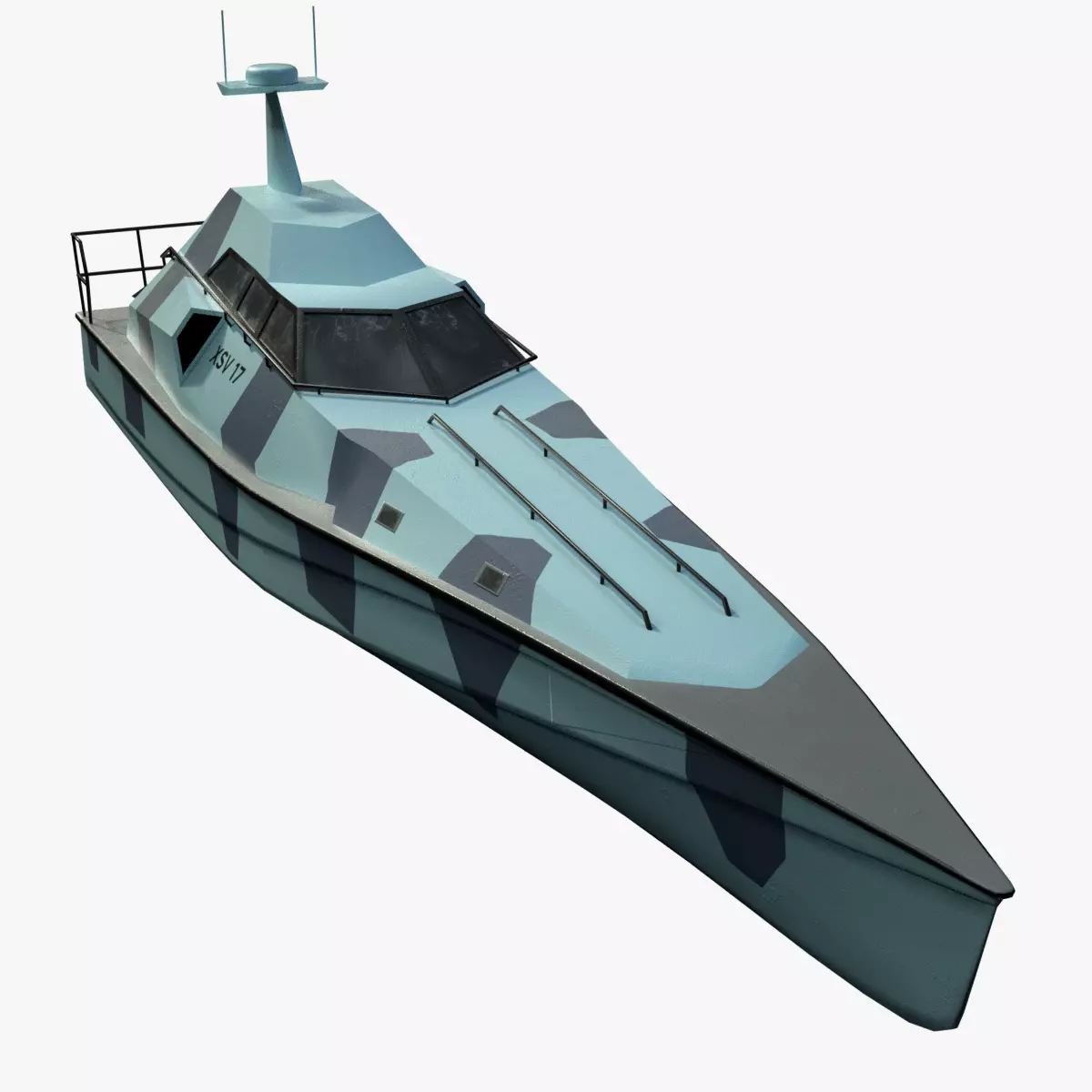 Barracuda XSV-17 Low-poly 3D model_0