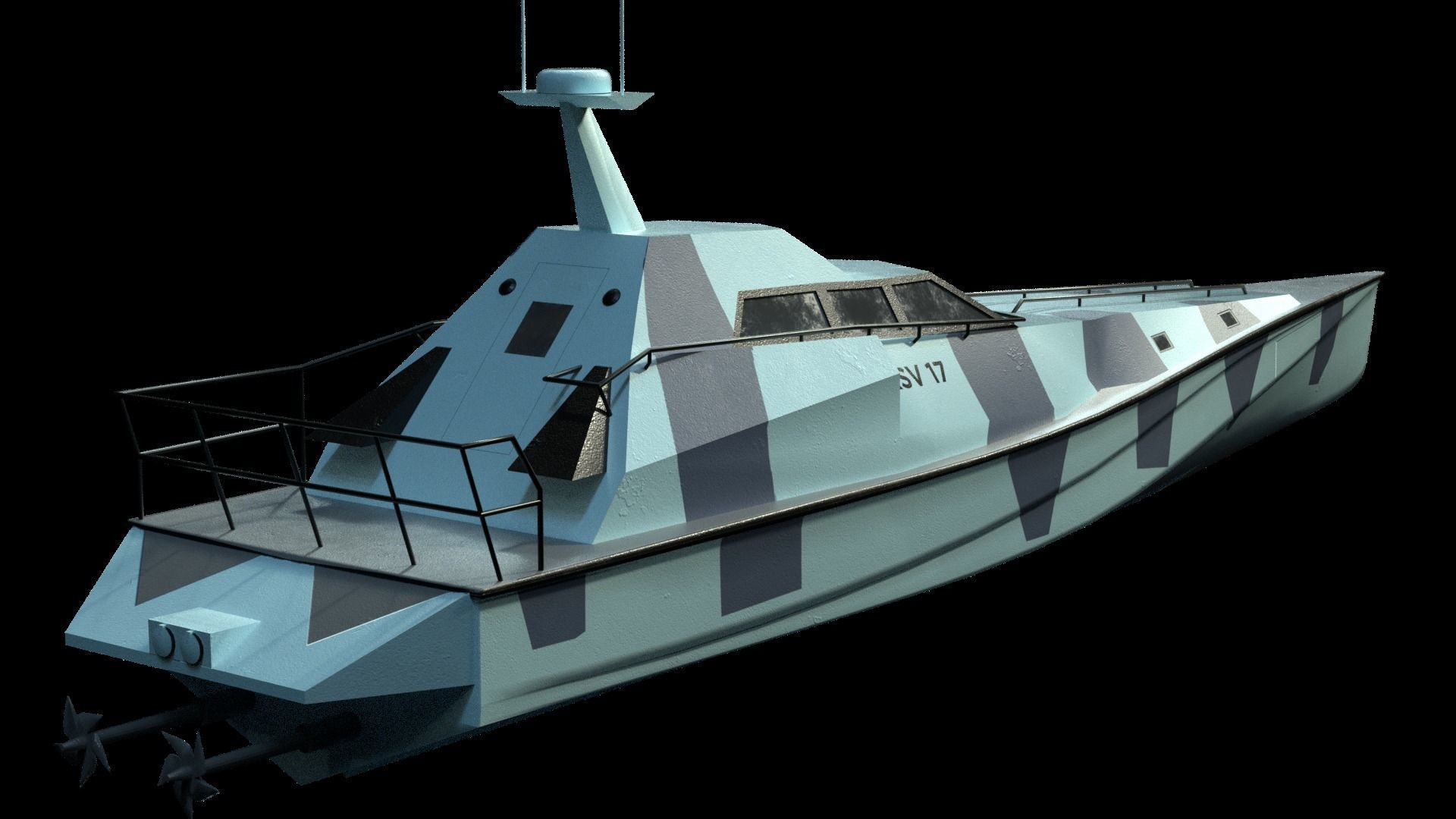 Barracuda XSV-17 Low-poly 3D model_3