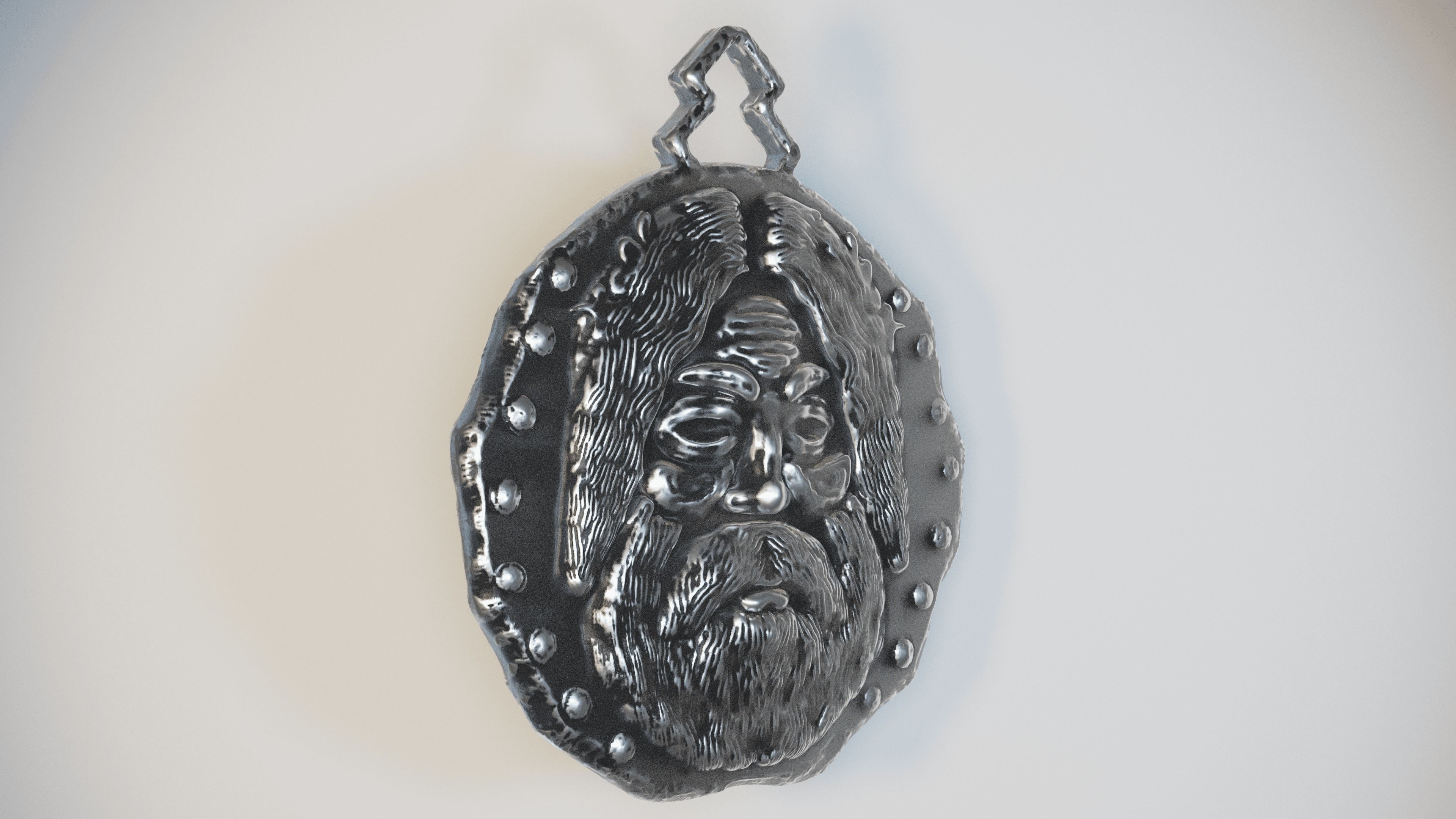Old Zeus Coin Pendant 3D print model_1