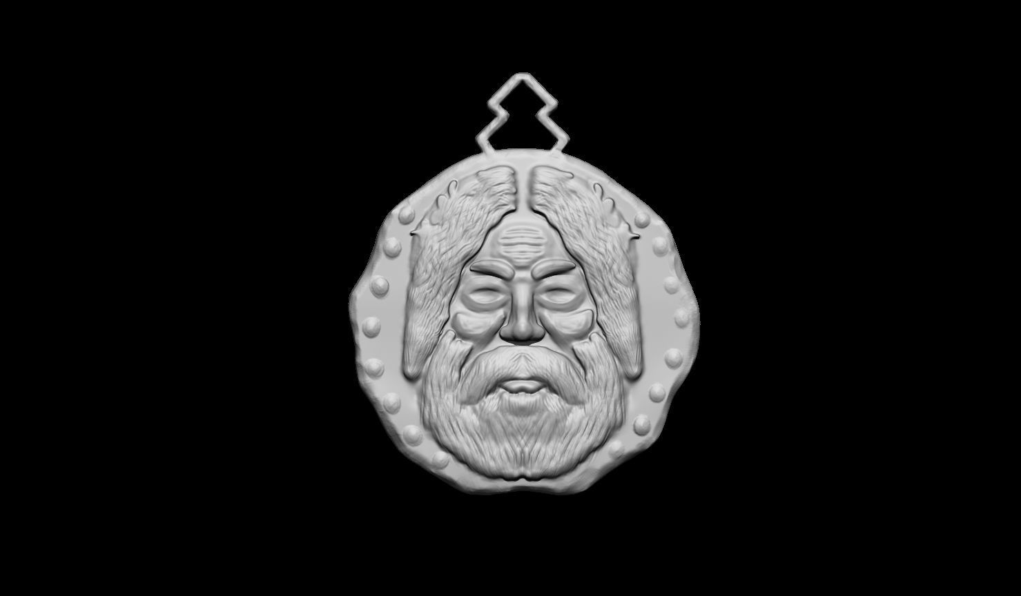 Old Zeus Coin Pendant 3D print model_7