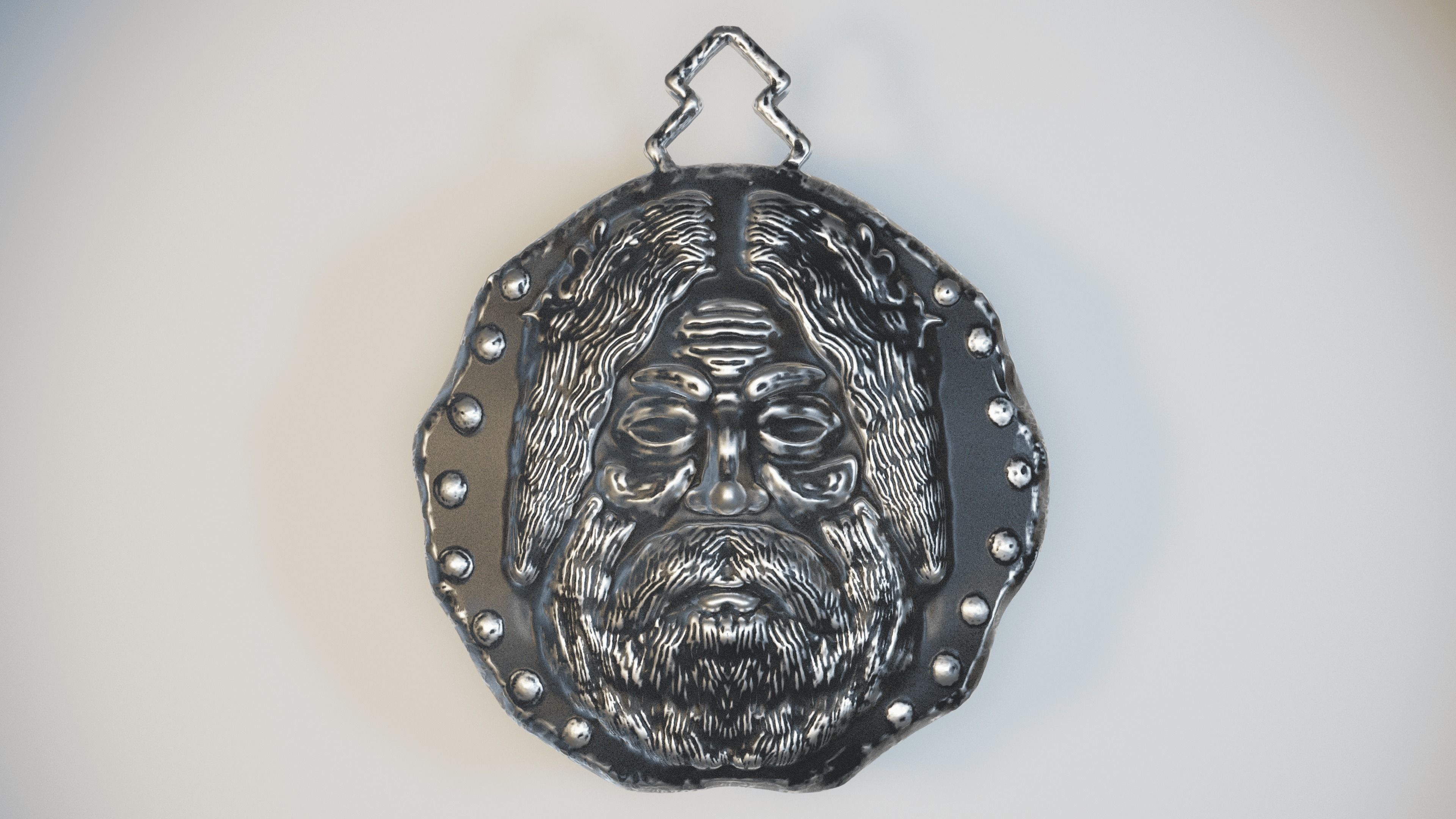 Old Zeus Coin Pendant 3D print model_2