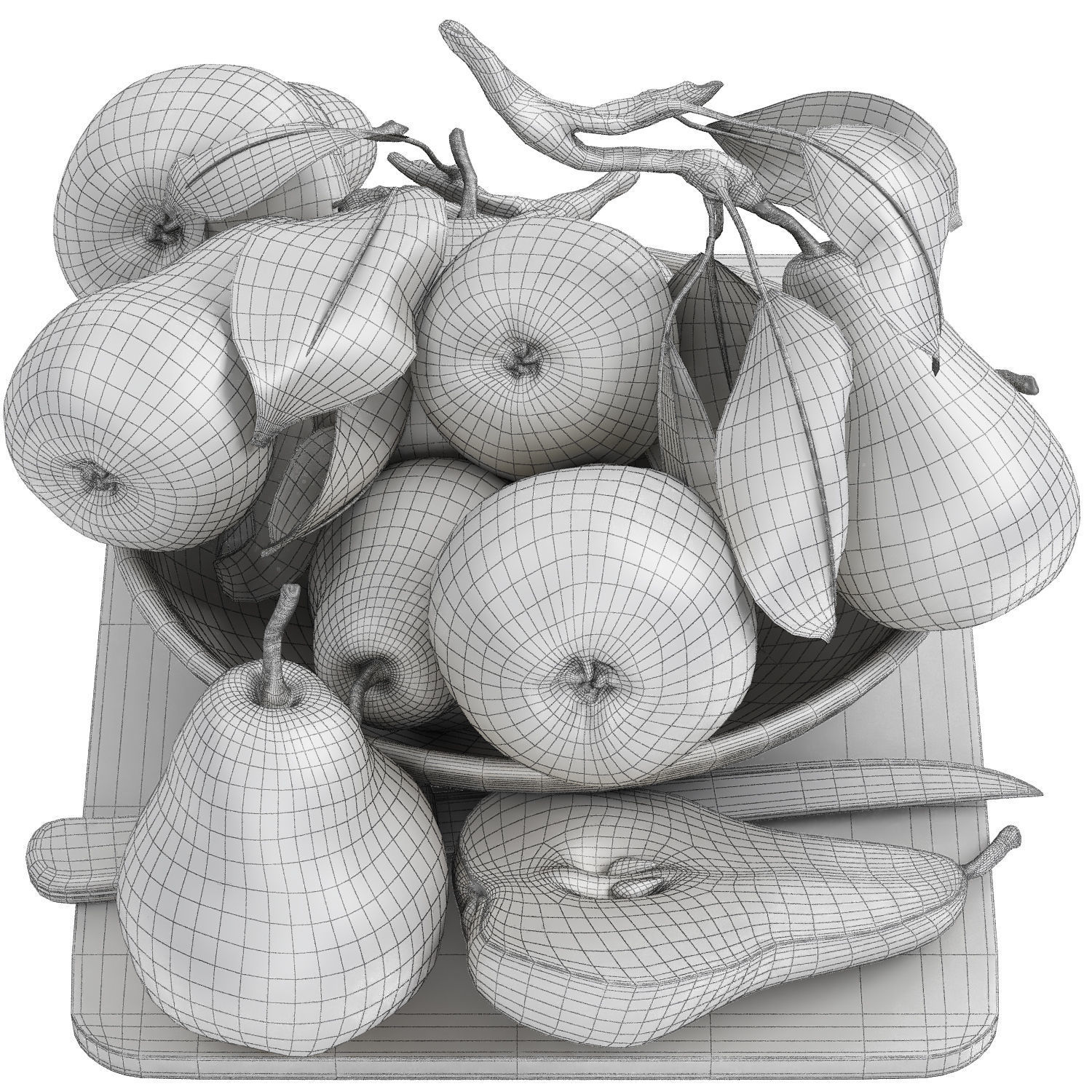 fruit set collection 04 3D model_12