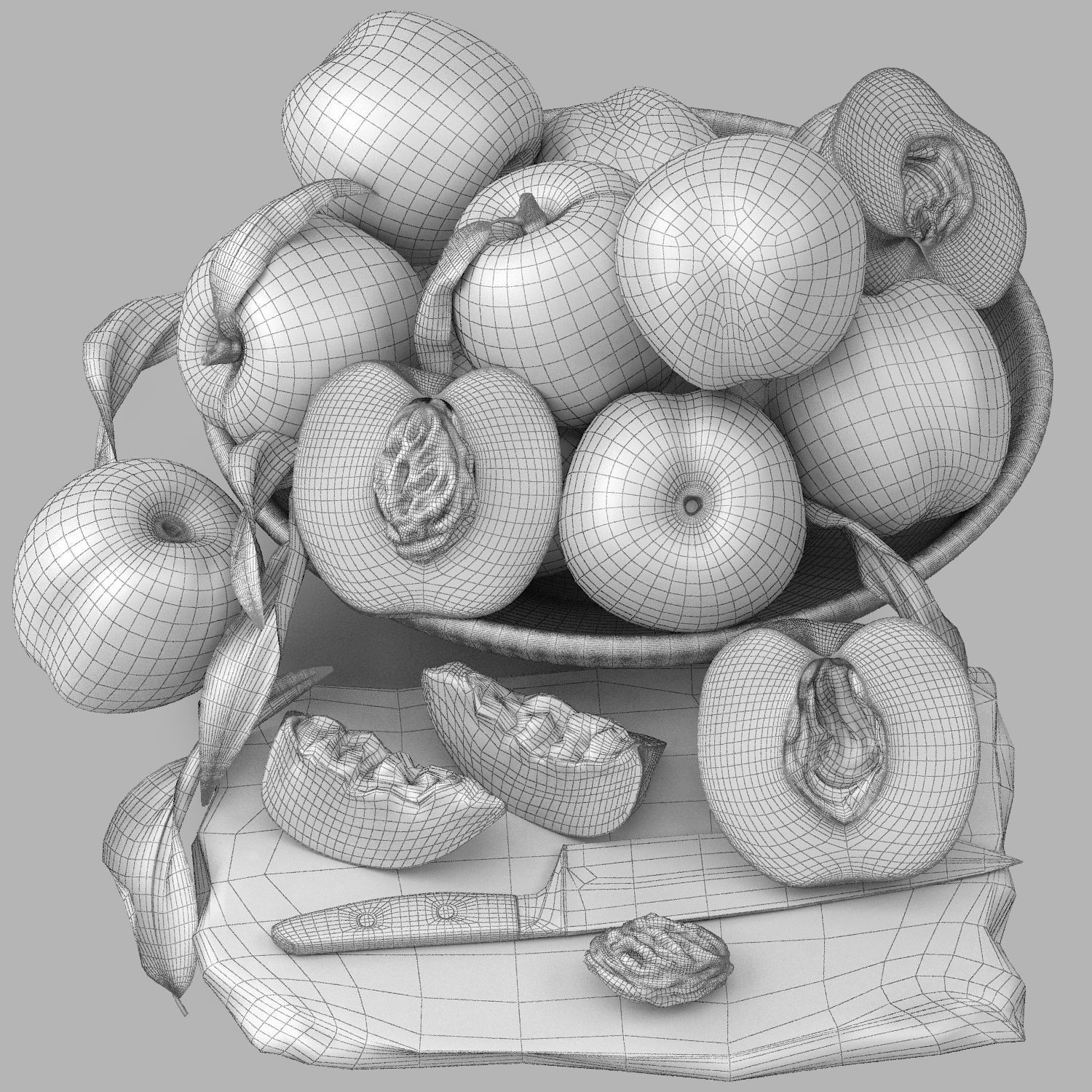 fruit set collection 04 3D model_14