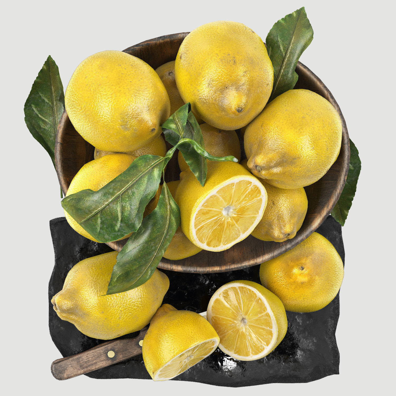 fruit set collection 04 3D model_5