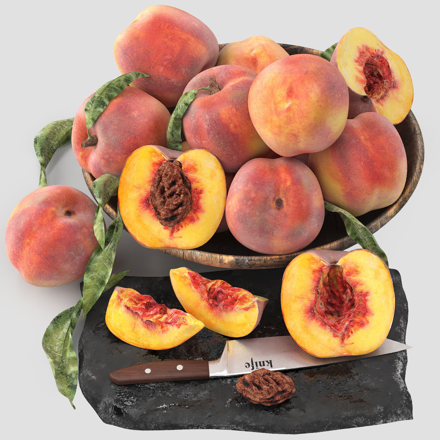 fruit set collection 04 3D model_3