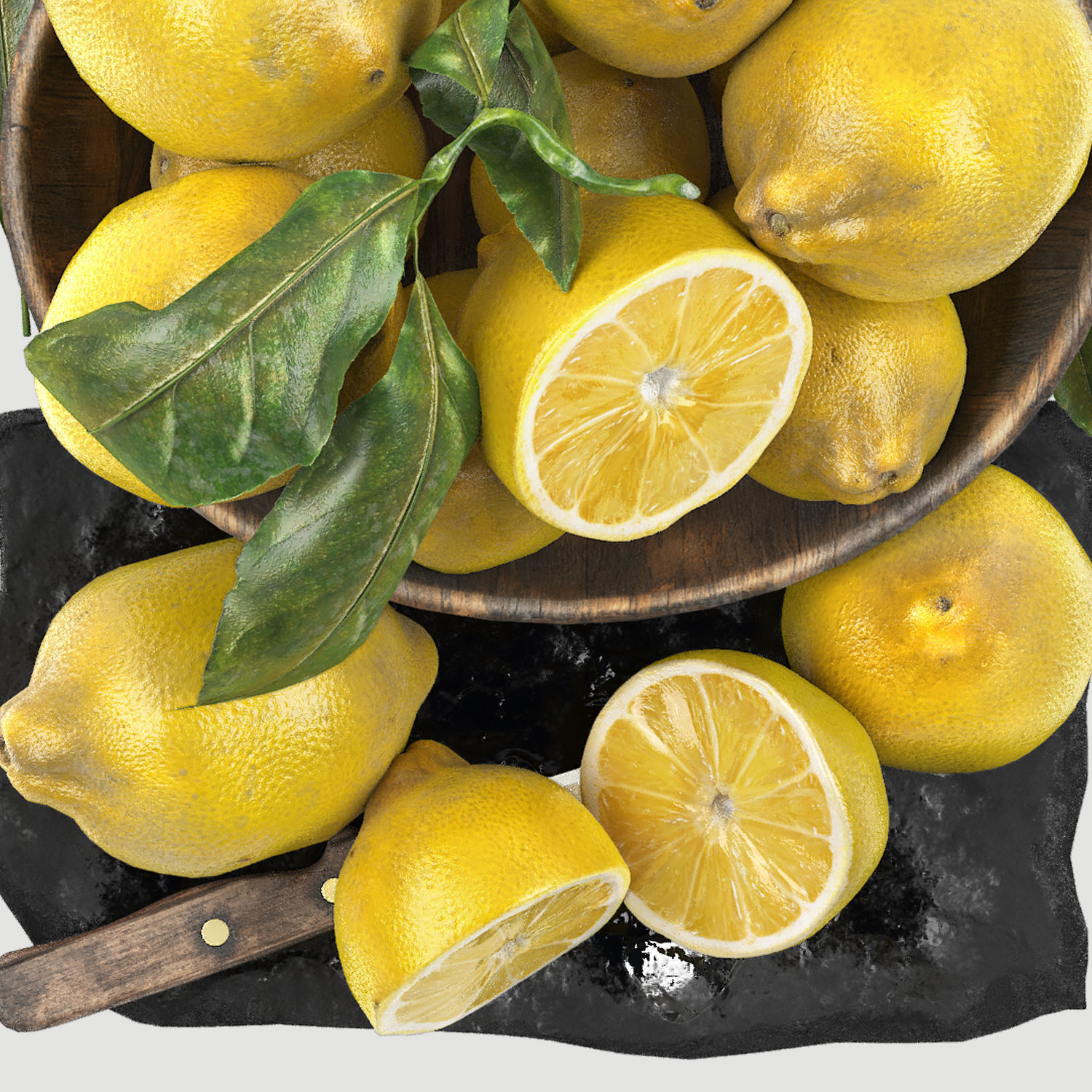 fruit set collection 04 3D model_9