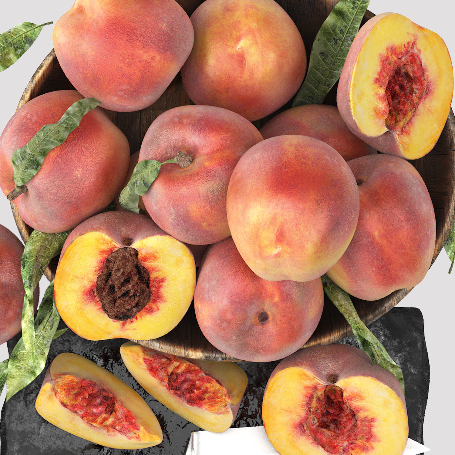 fruit set collection 04 3D model_10