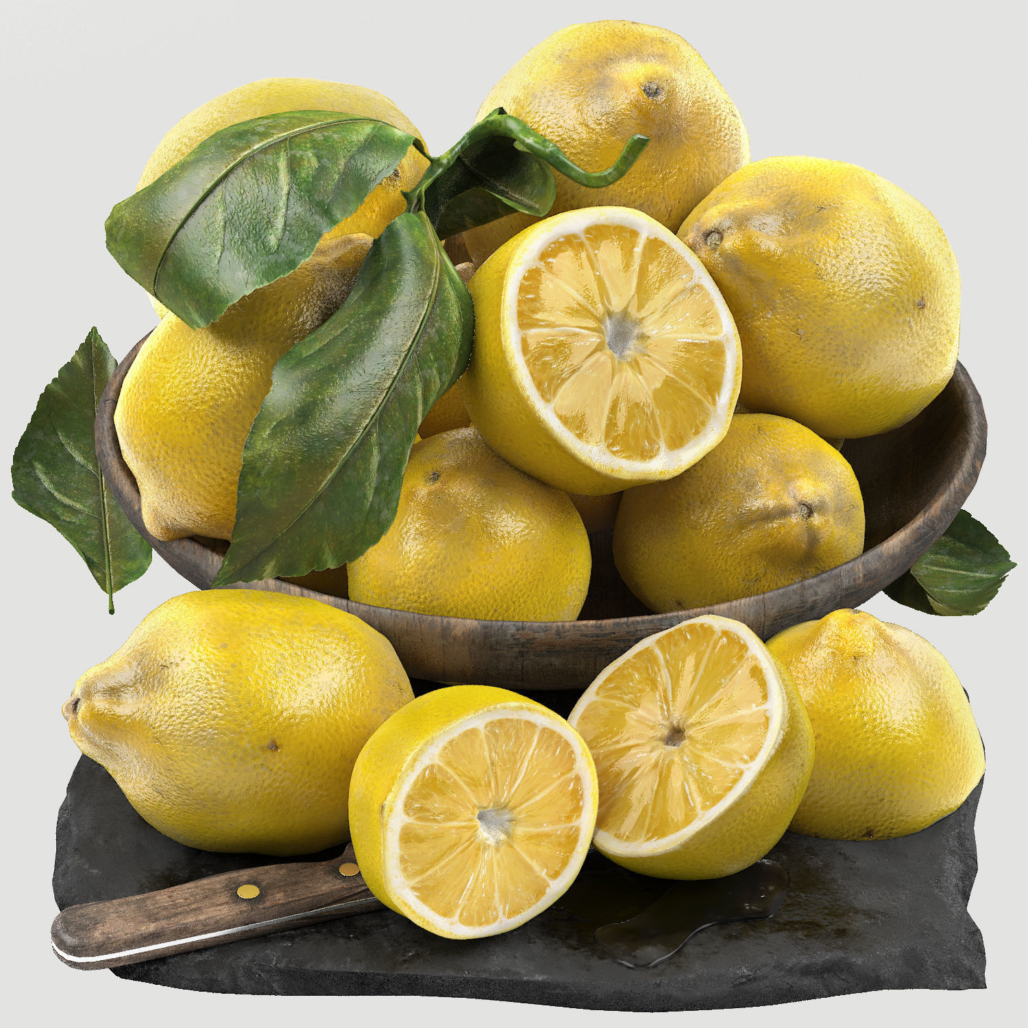 fruit set collection 04 3D model_2