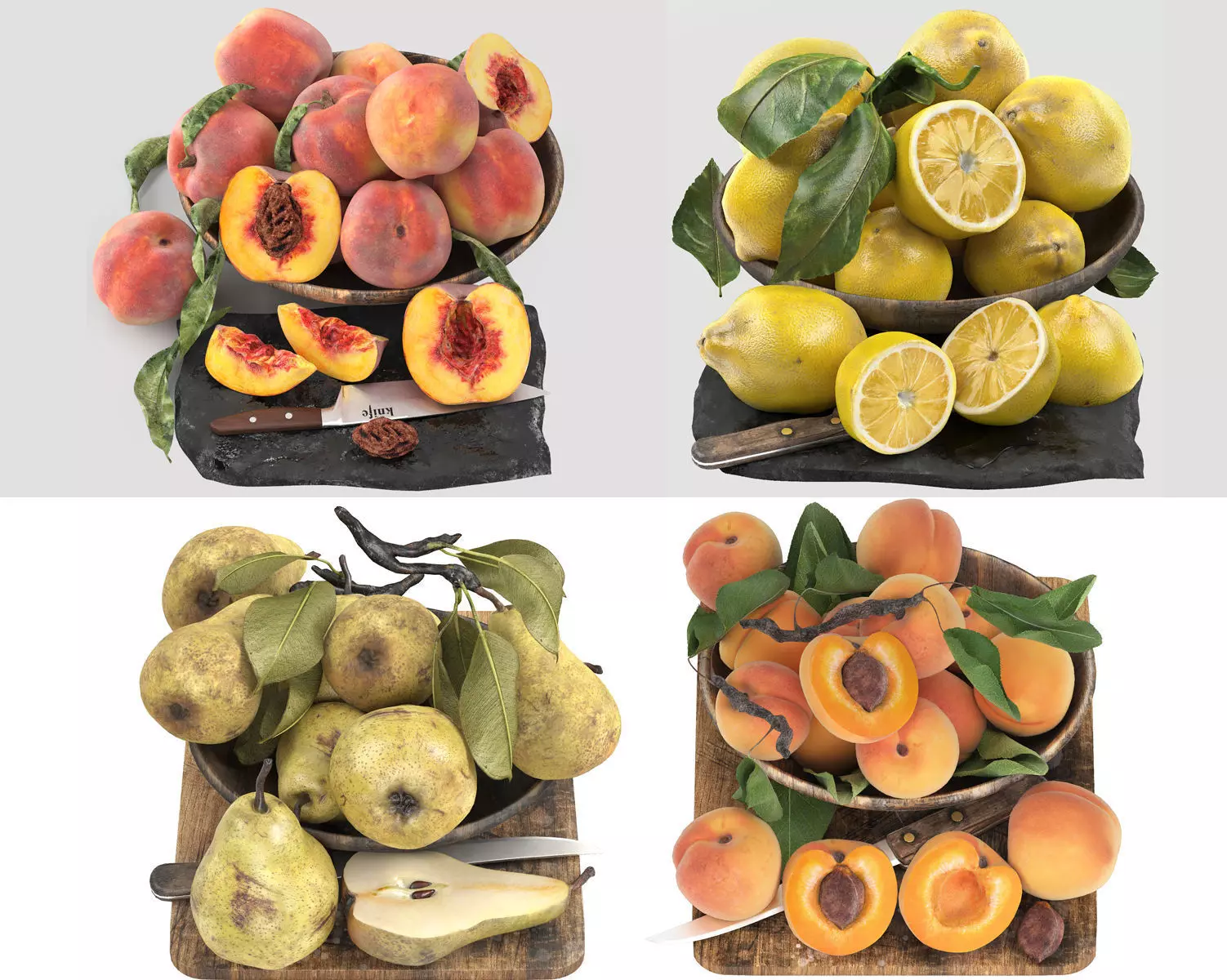 fruit set collection 04 3D model_0