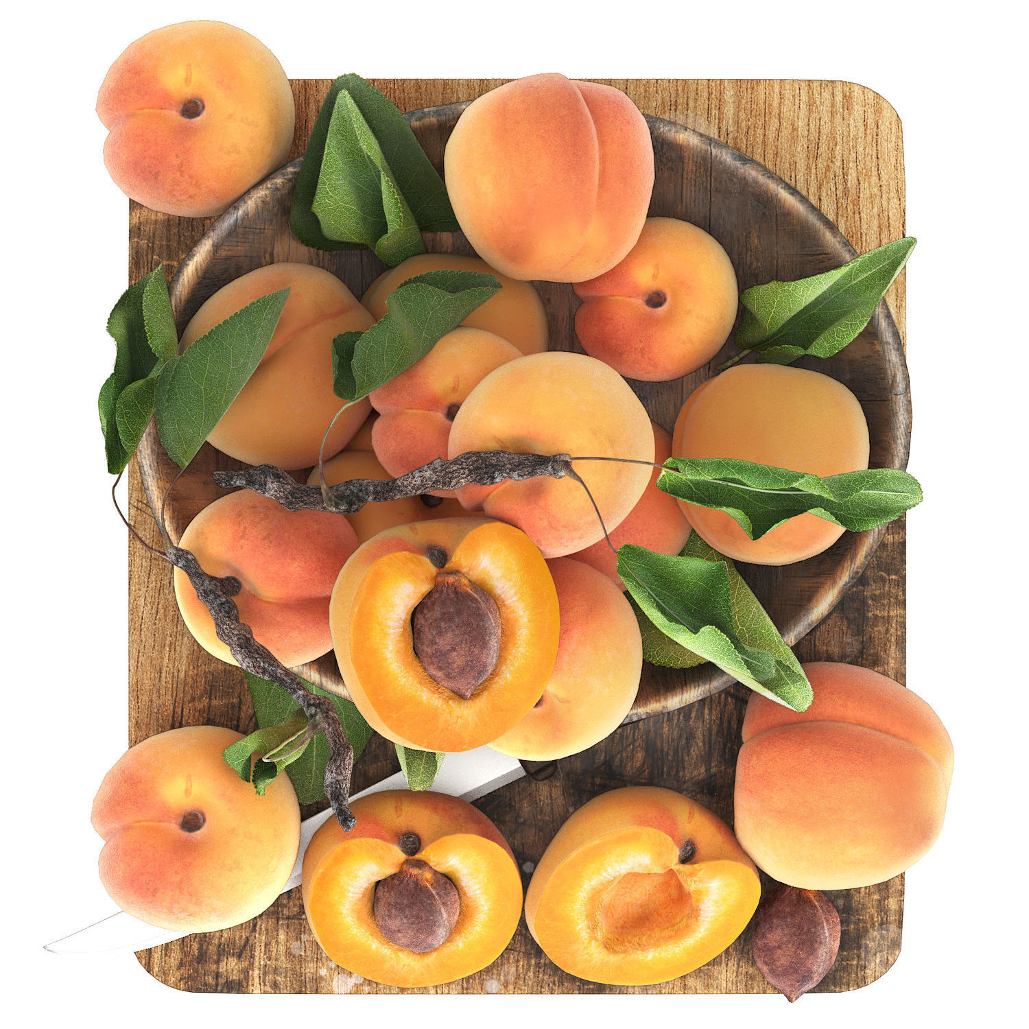 fruit set collection 04 3D model_7