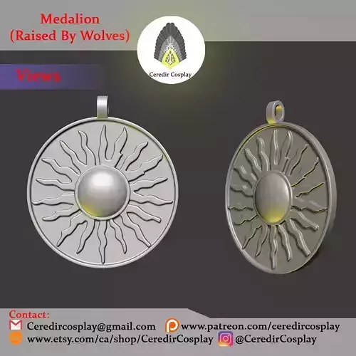 Raised By Wolves Medallion 3d digital download