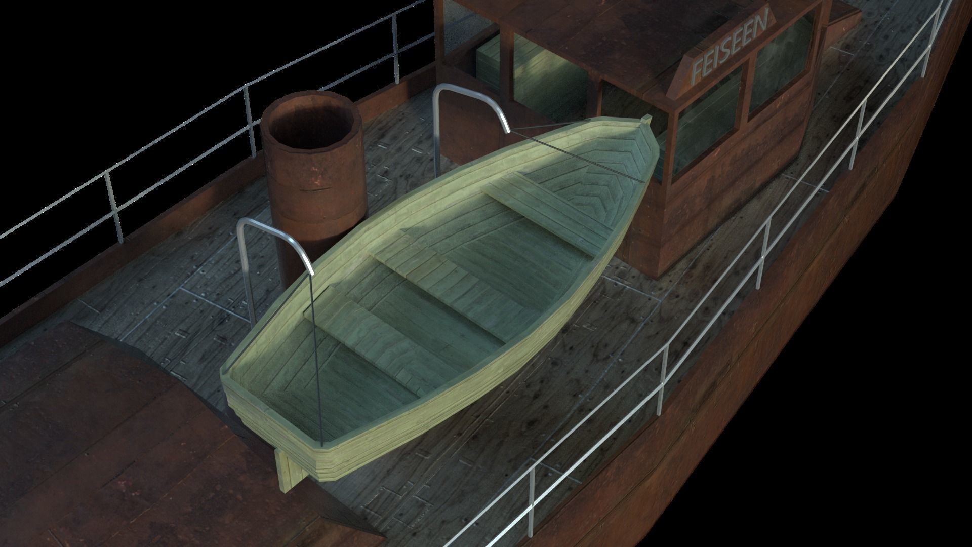 Feiseen Ship Low-poly 3D model_7