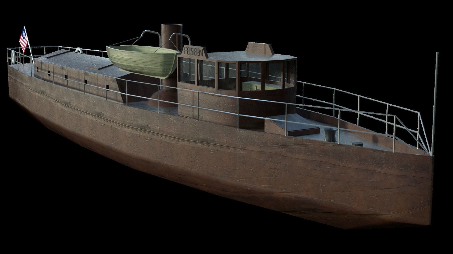 Feiseen Ship Low-poly 3D model_1