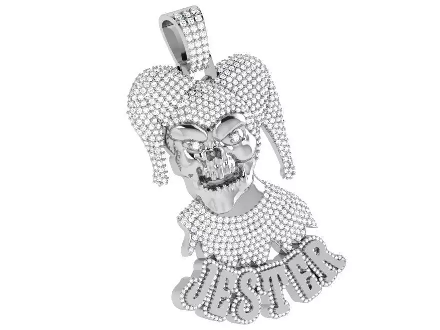 Clown Pave Pendant 4582 3D print model_0