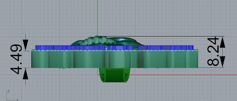 Clown Pave Pendant 4582 3D print model_5