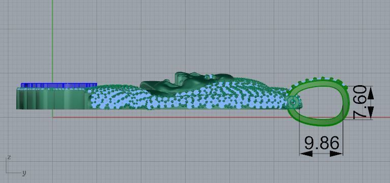 Clown Pave Pendant 4582 3D print model_6