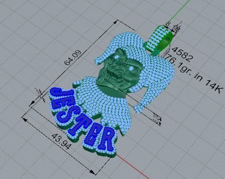 Clown Pave Pendant 4582 3D print model_7