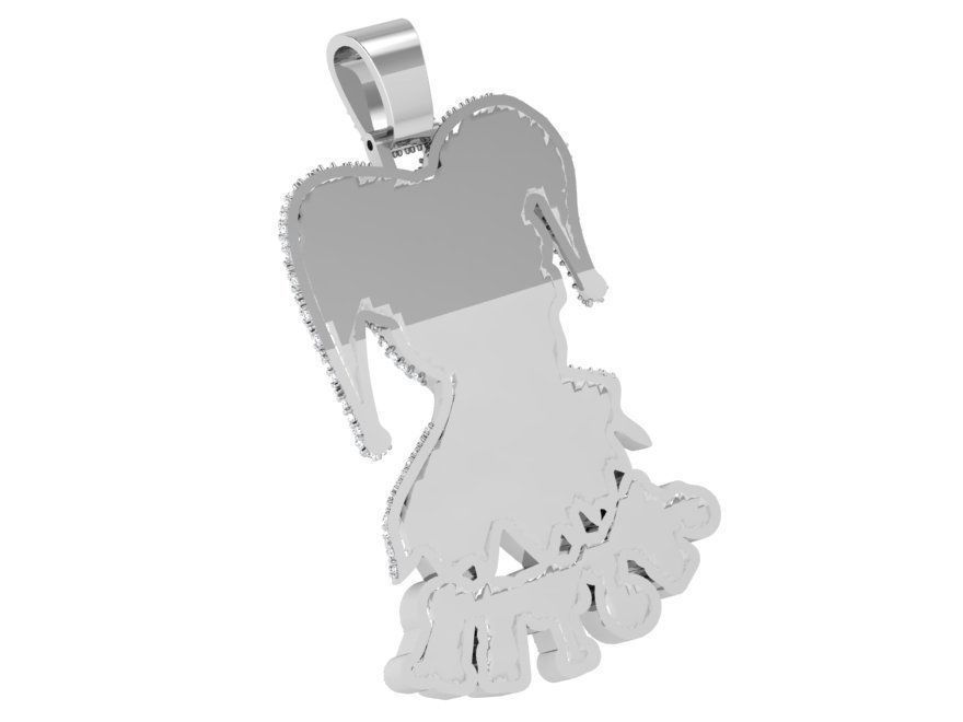 Clown Pave Pendant 4582 3D print model_3