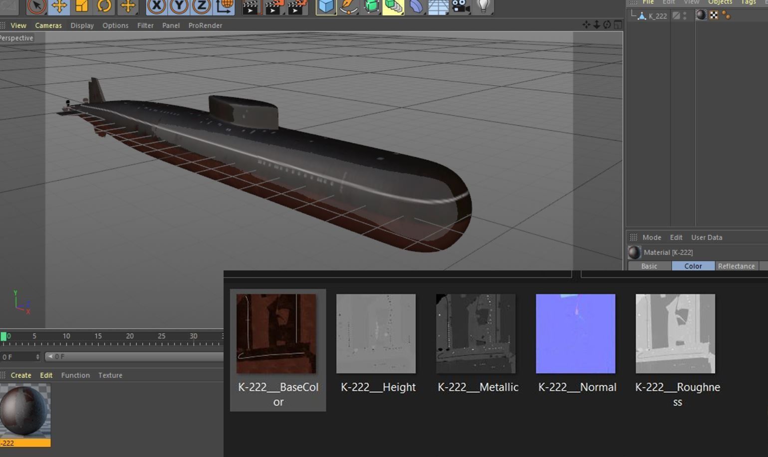 K-222 Submarine 3D model_9