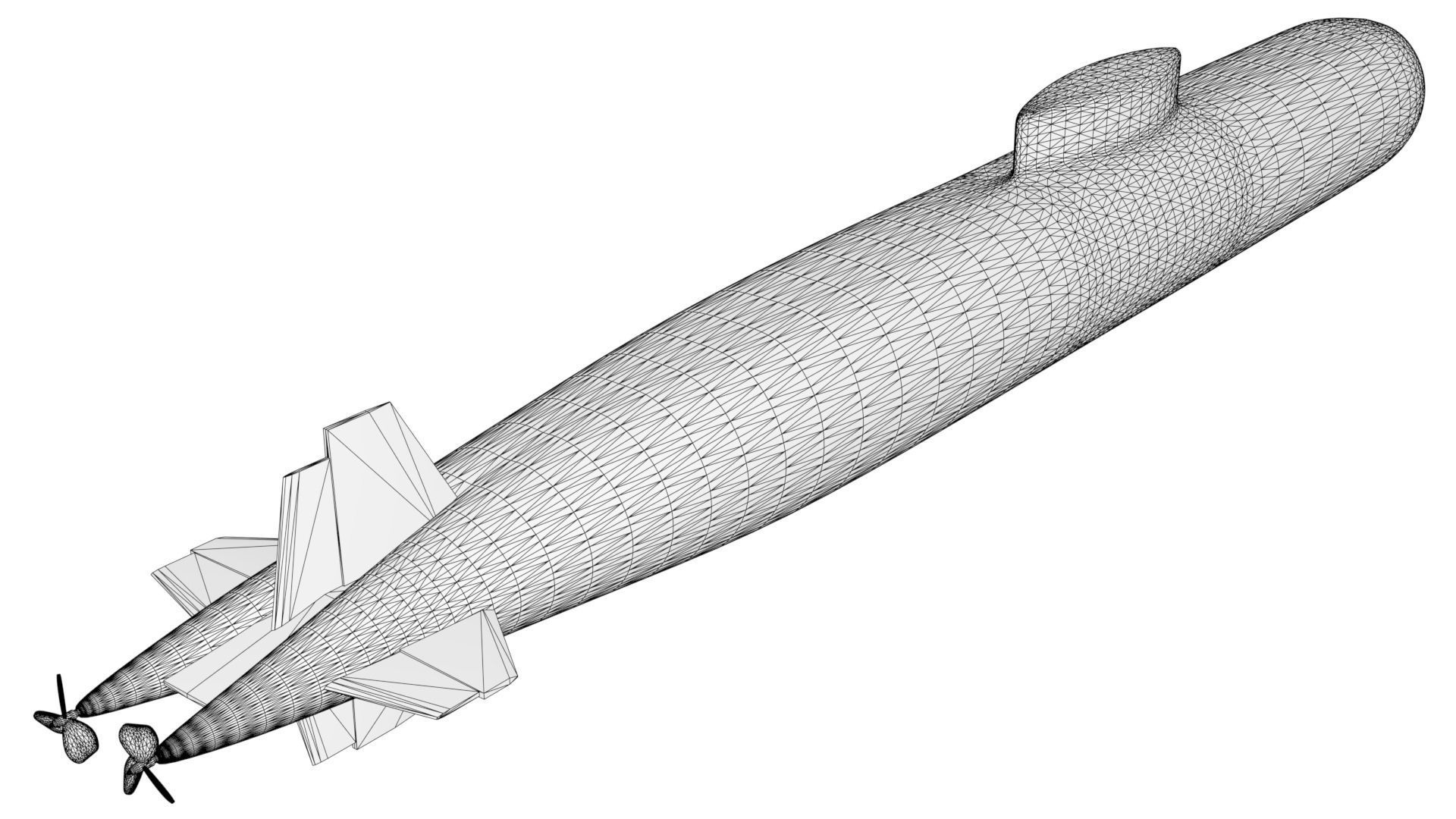 K-222 Submarine 3D model_4