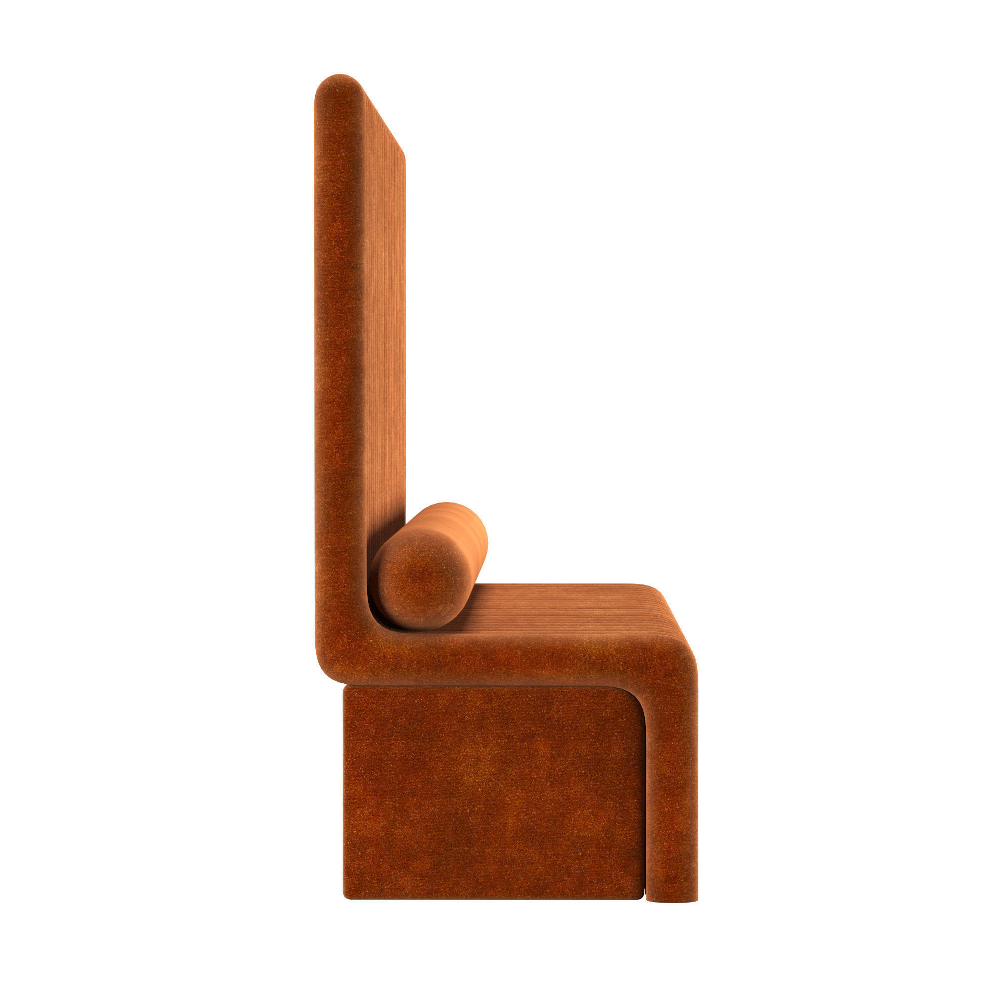 Lobby sofa orange 3D model_3