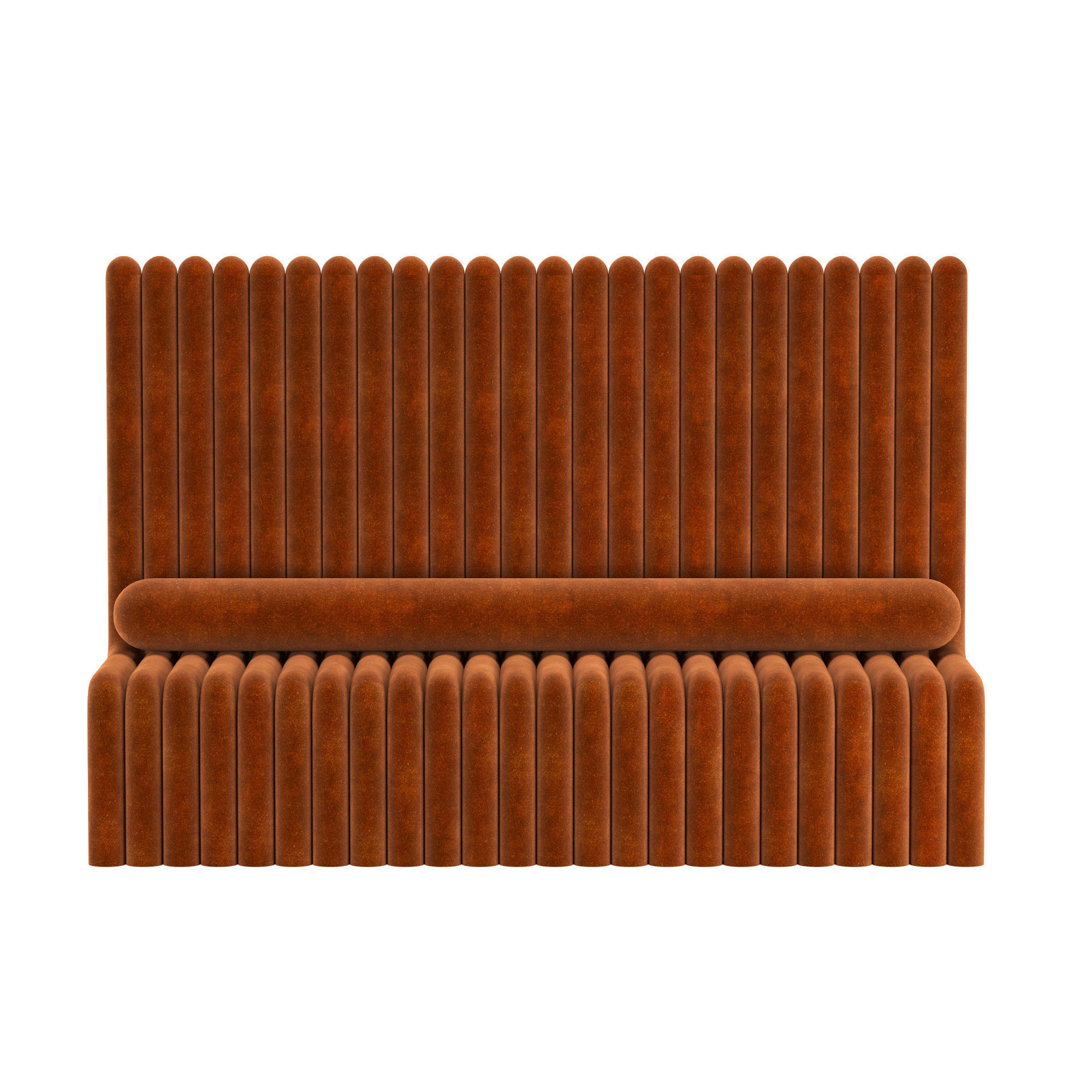 Lobby sofa orange 3D model_1