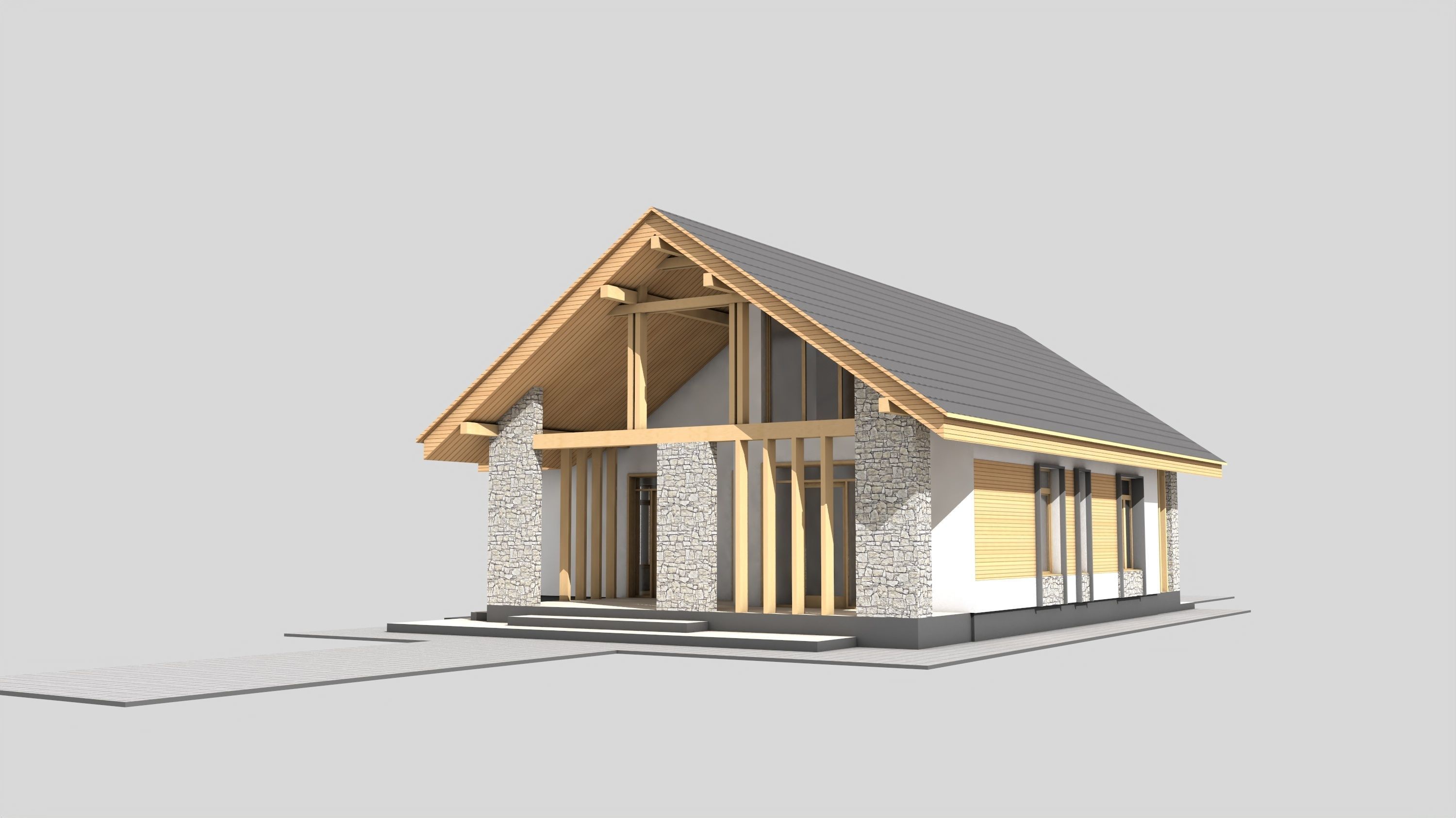 Country House Sylvania Free 3D model_7