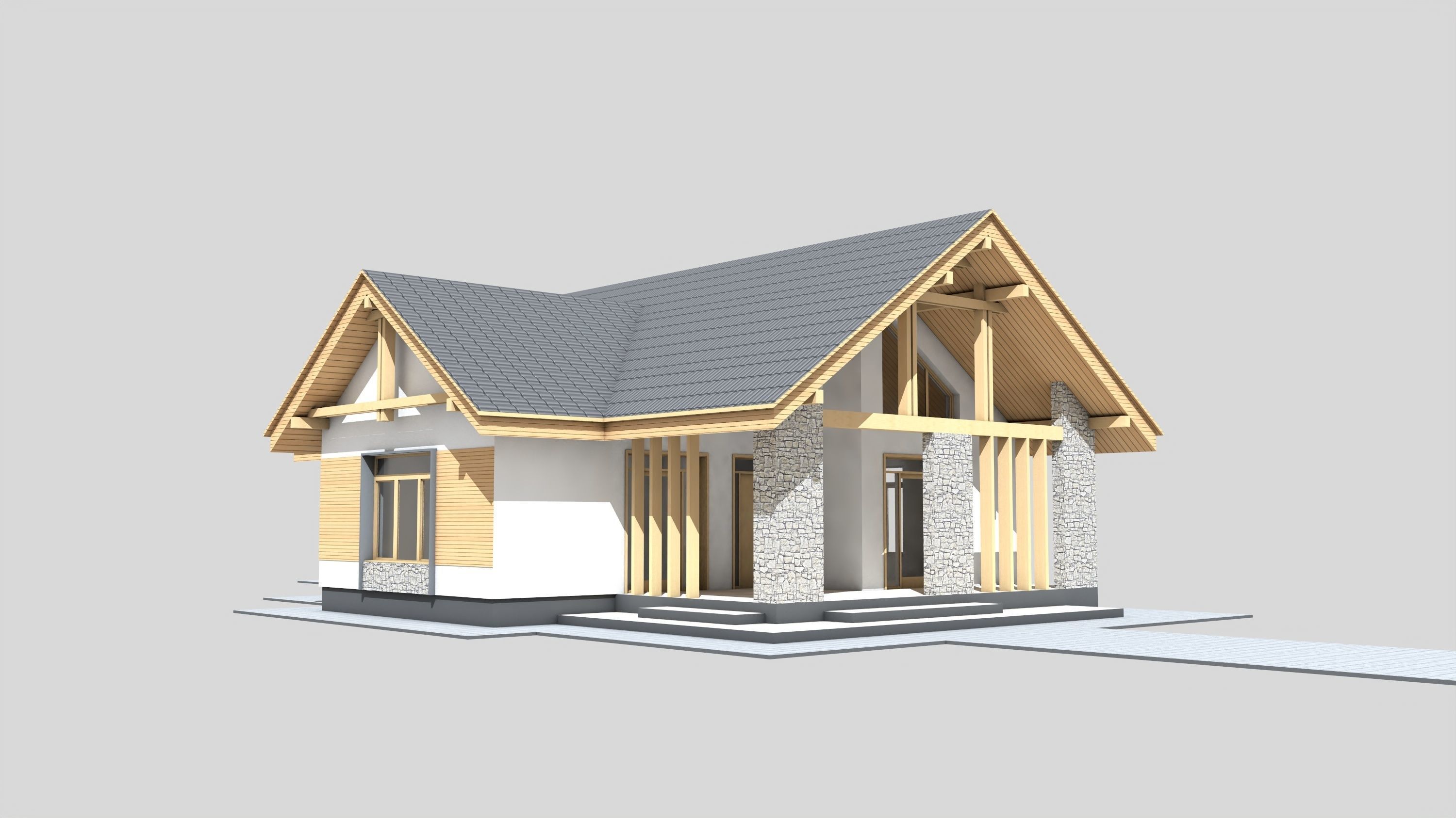 Country House Sylvania Free 3D model_1