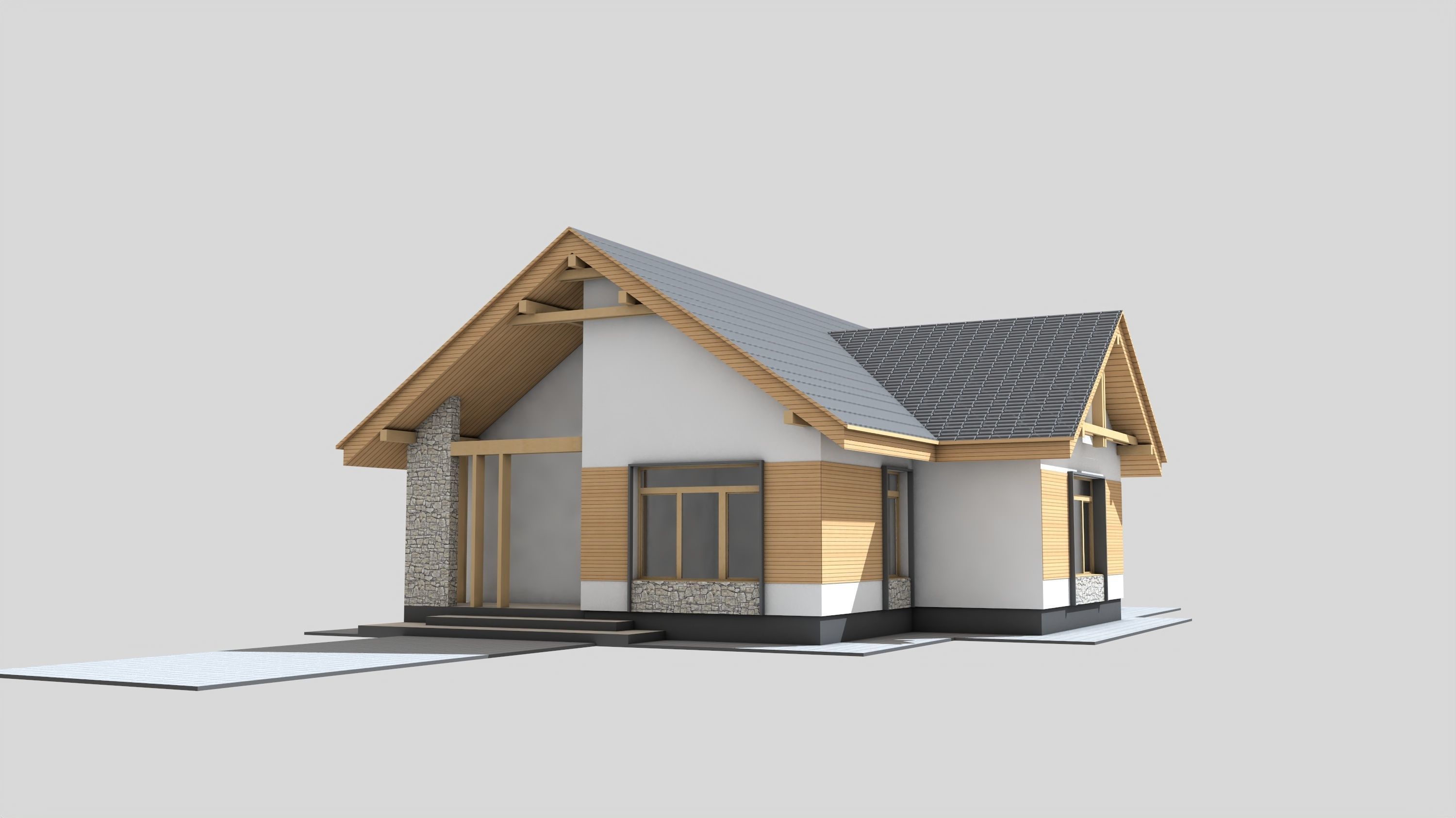 Country House Sylvania Free 3D model_3