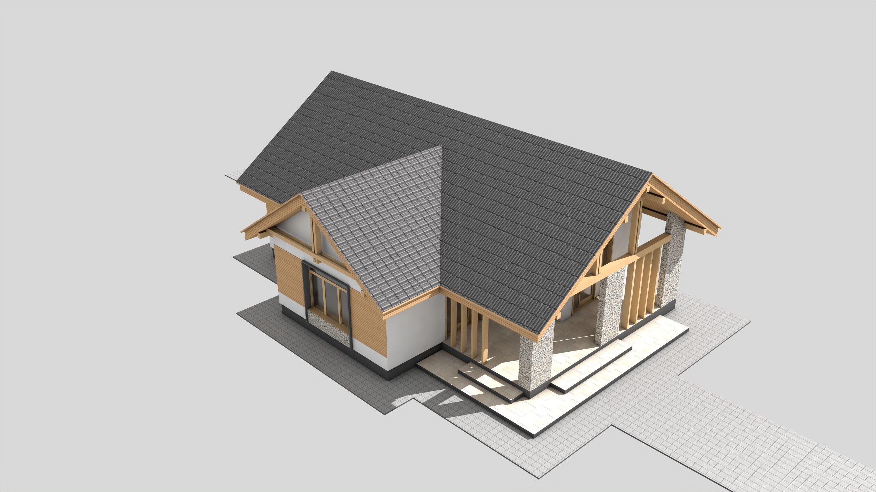 Country House Sylvania Free 3D model_8