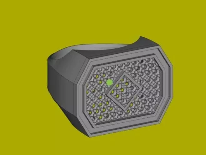 diamond enamel ring 3D print model_0