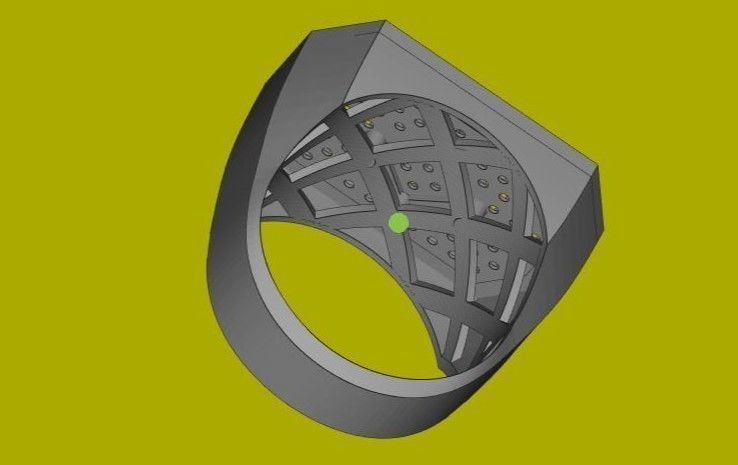 diamond enamel ring 3D print model_5