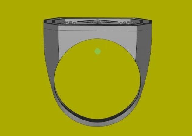 diamond enamel ring 3D print model_3