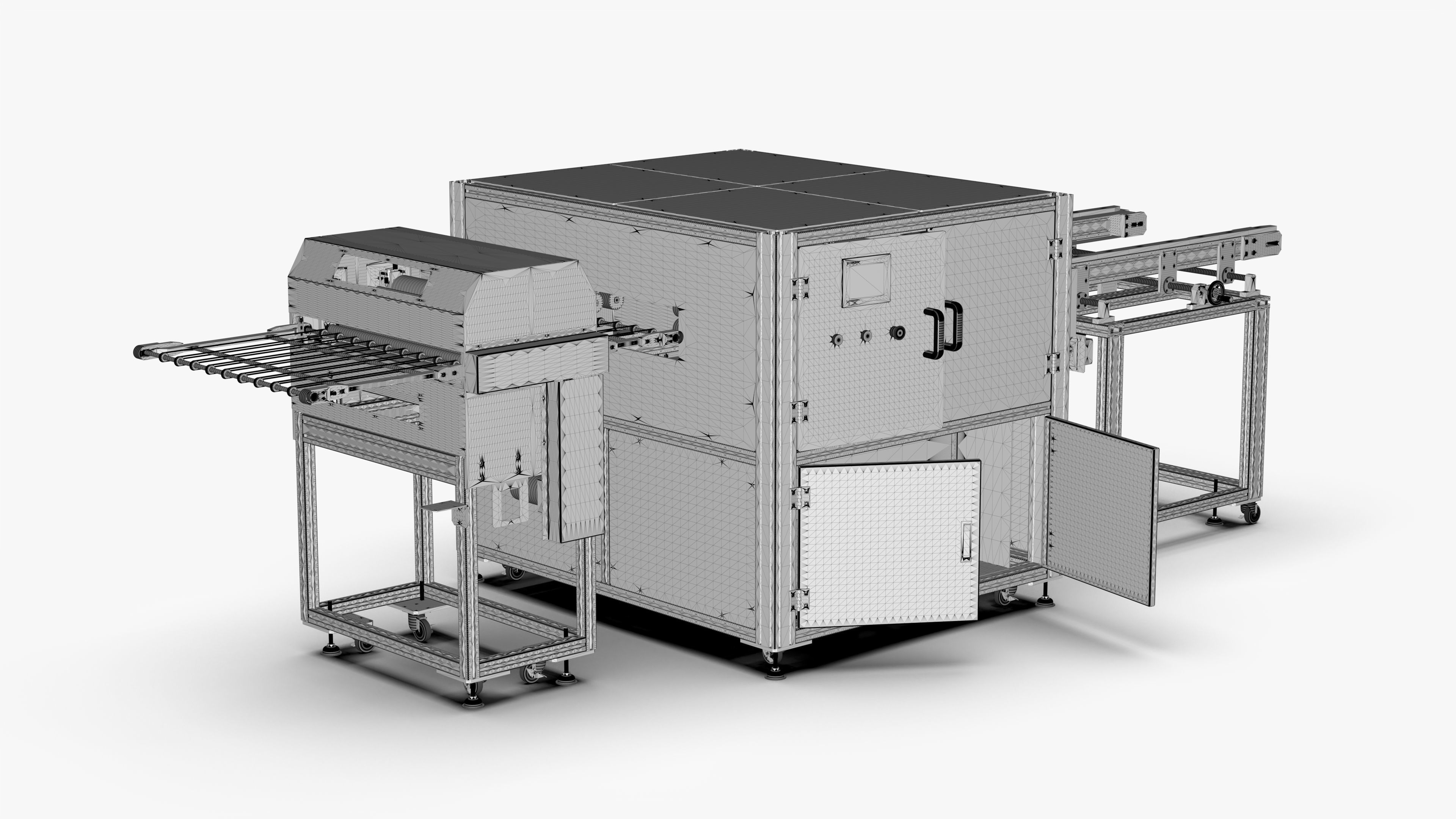 Automatic PCB Partition Cleaning Machine 3D model_23