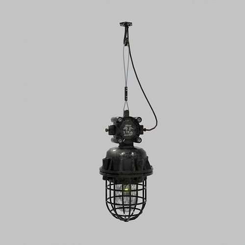 Industrial Lamp OMP-300 Low-poly 3D model