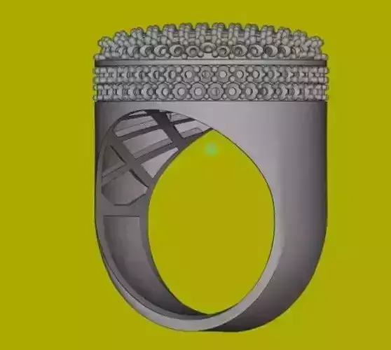 ROUND SIGNET DIAMOND RING