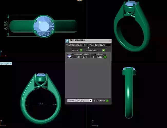 Solitaire Diamond Wedding Ring R26