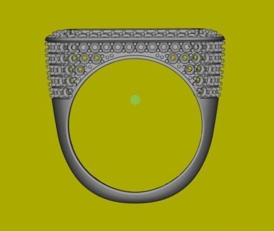 RECTANGLE SIGNET RING 3D print model_3
