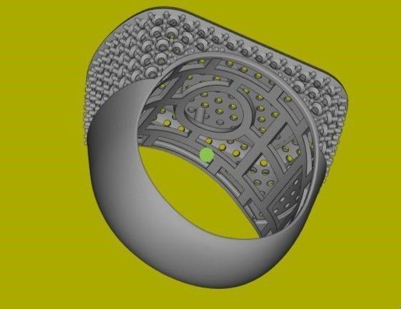 RECTANGLE SIGNET RING 3D print model_4