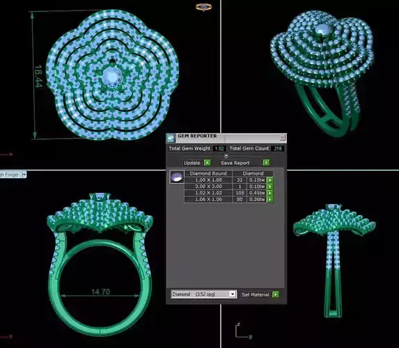 Fashion Flower Ring R25