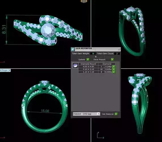 Women Diamond Wedding Ring R23