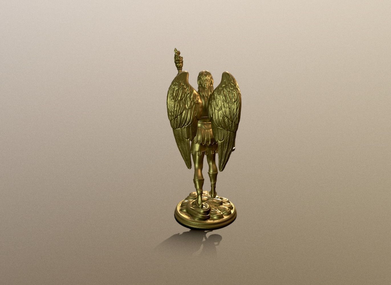 Statue of Archangel Uriel for 3D Printing 3D print model_7