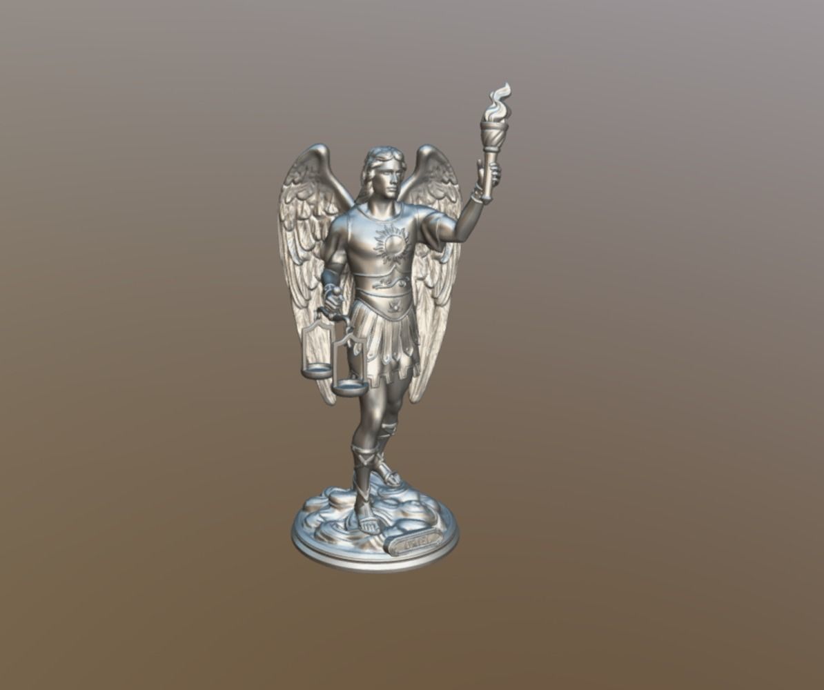 Statue of Archangel Uriel for 3D Printing 3D print model_9