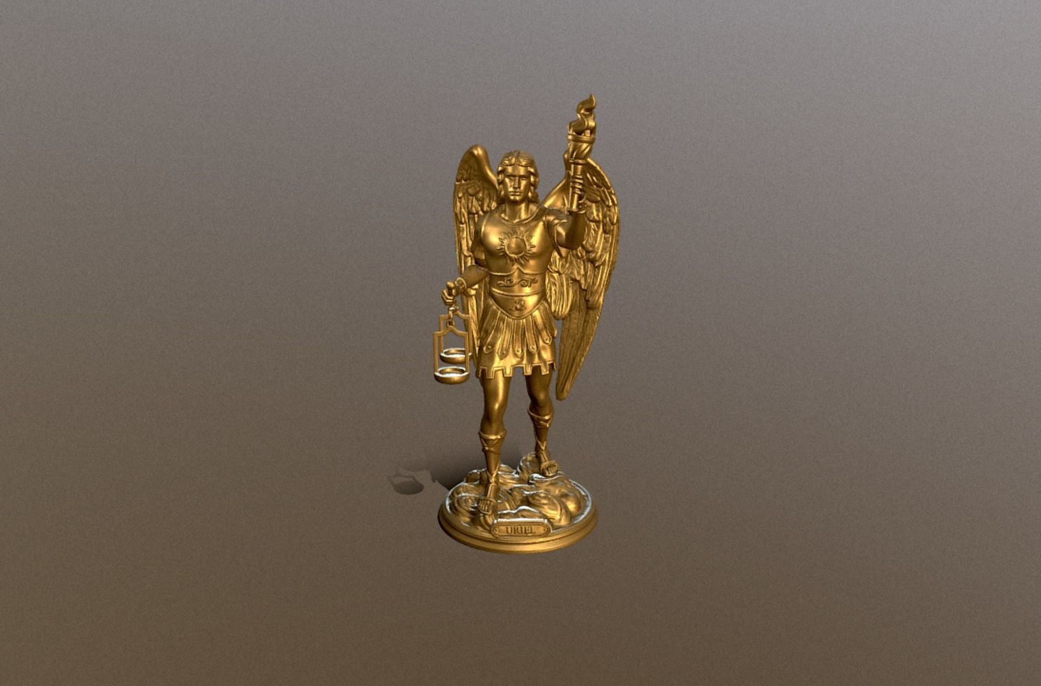 Statue of Archangel Uriel for 3D Printing 3D print model_5